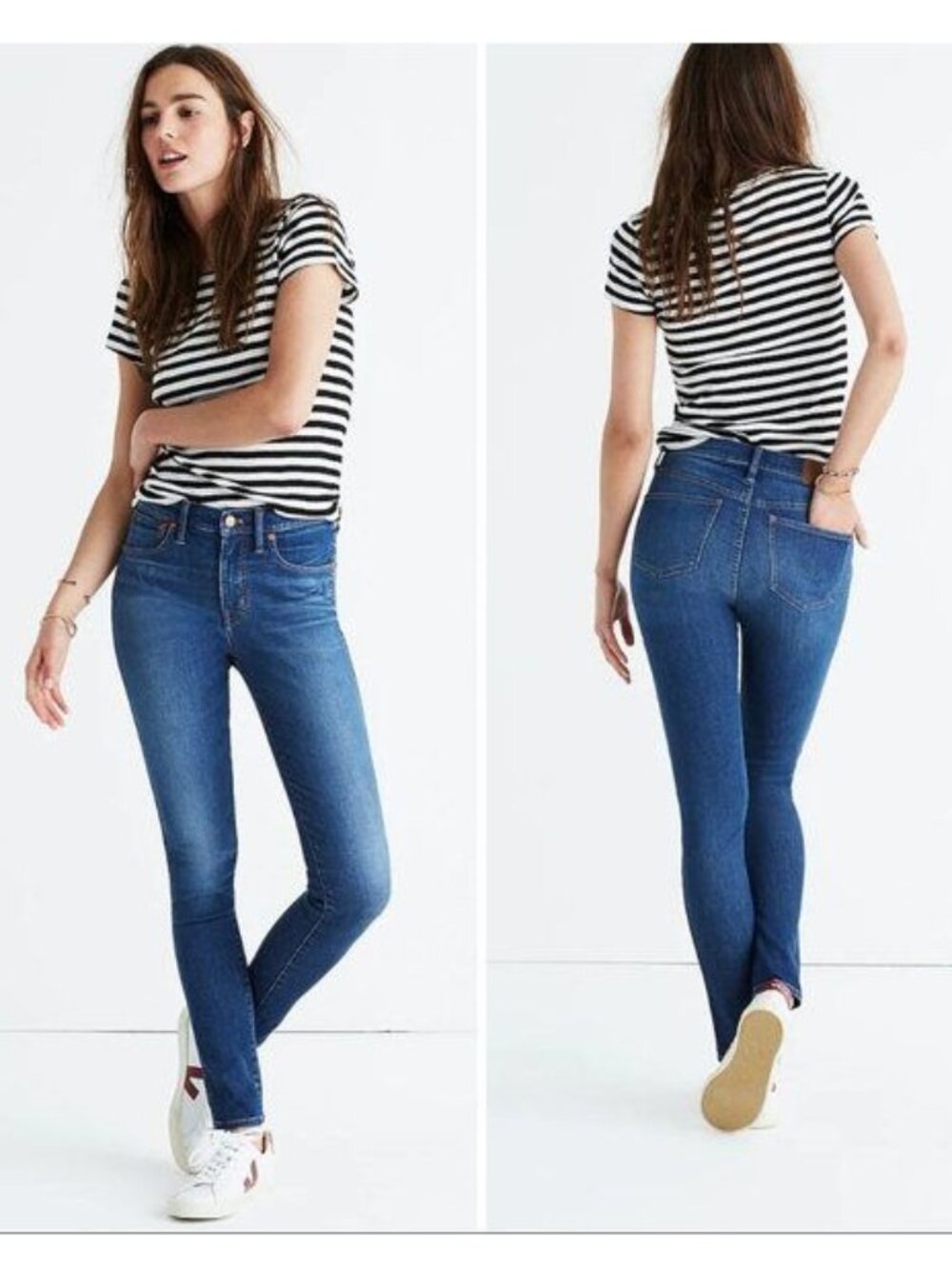 MADEWELL 9" Mid Rise Skinny Jeans in Patty Wash - 28